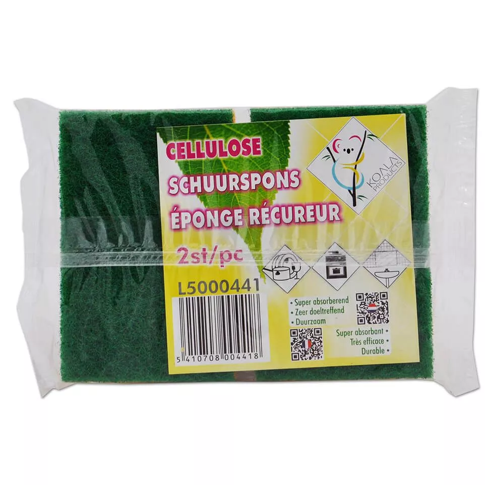 Eponge à récurer - 10x7x2cm - 2 pièces