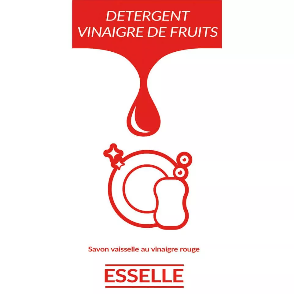 Savon vaisselle au vinaigre rouge - 1L