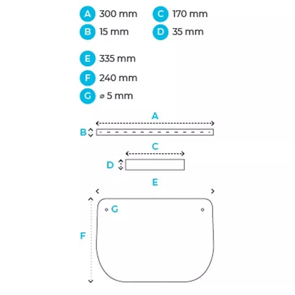Protective visor - pack of 25