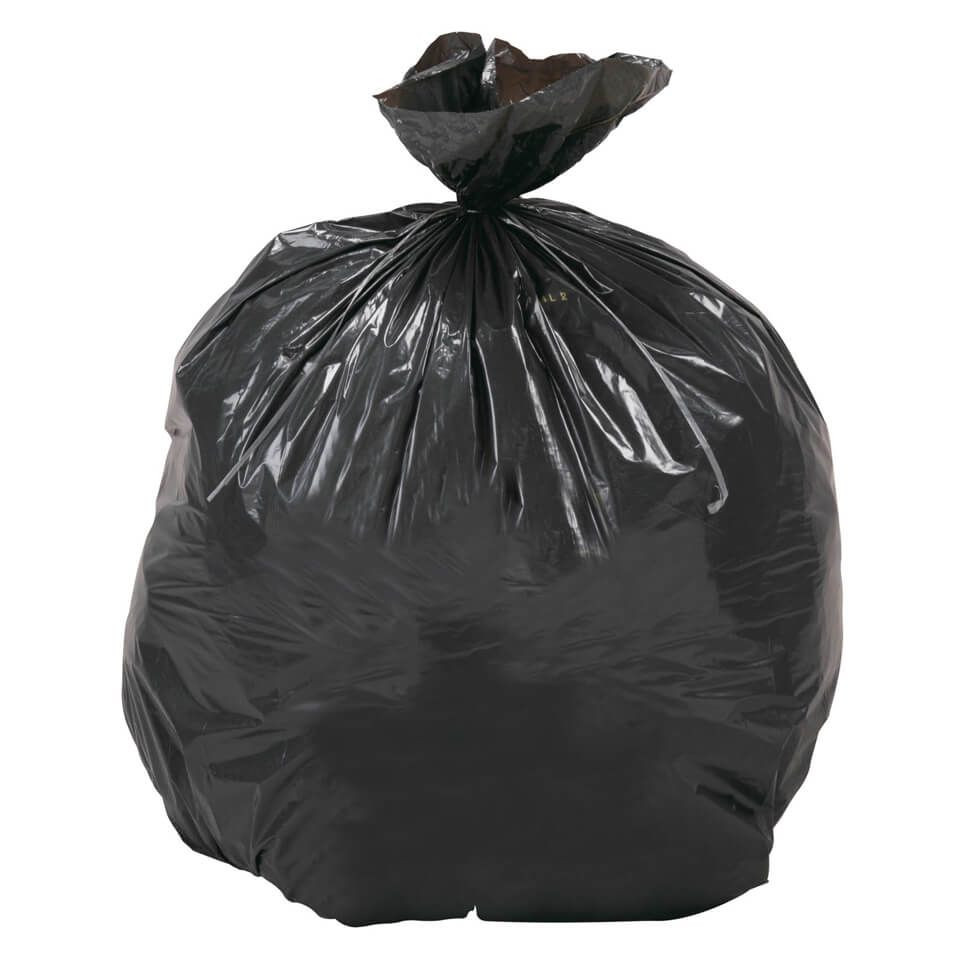 Box of 10 x 20 gray garbage bags 70x100cm 60µ 100 liters