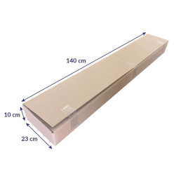 Double corrugated cardboard box 140x23x10cm
