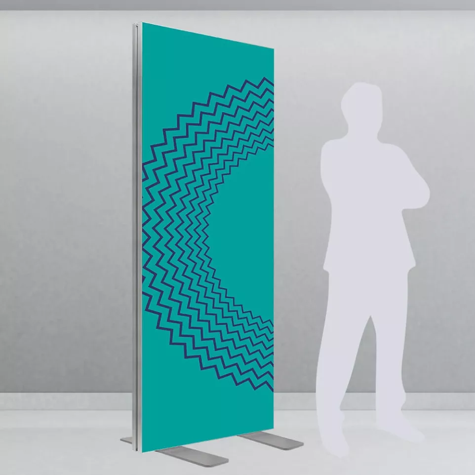 Freestanding double-sided textile...