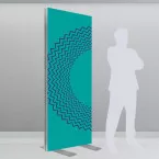 Freestanding double-sided textile frame (without image)