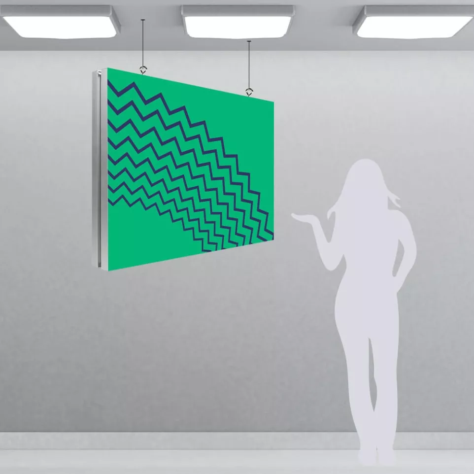 Double-sided hanging textile frame...