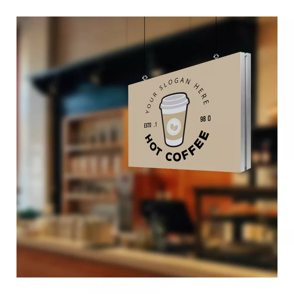 Double-sided hanging textile frame...