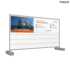 Half banner for Heras fence...