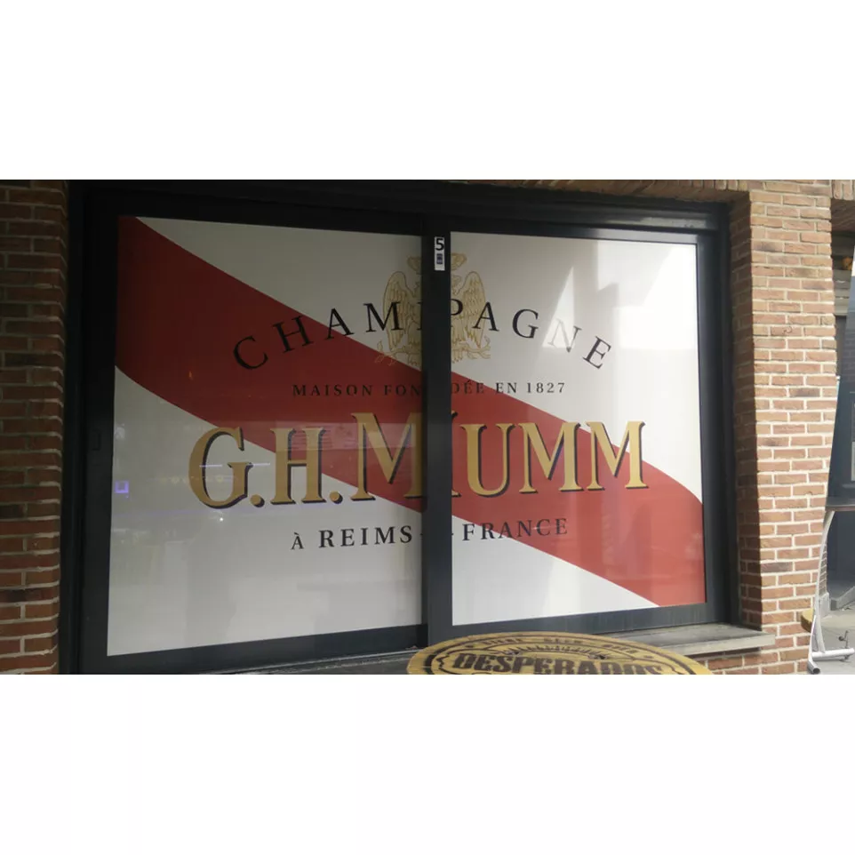 Raamstickers indoor plaatsing