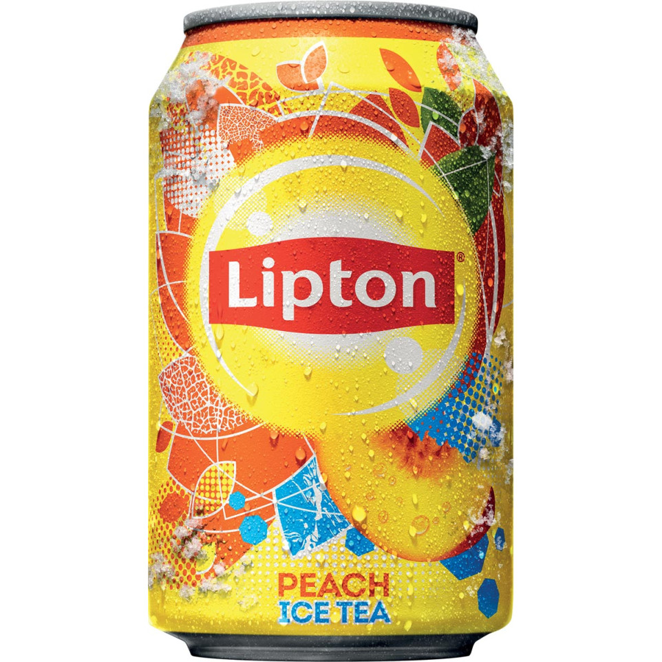 Lipton Ice Tea Pêche boisson rafraîchissante, de 33 cl, paquet de 24 pièces