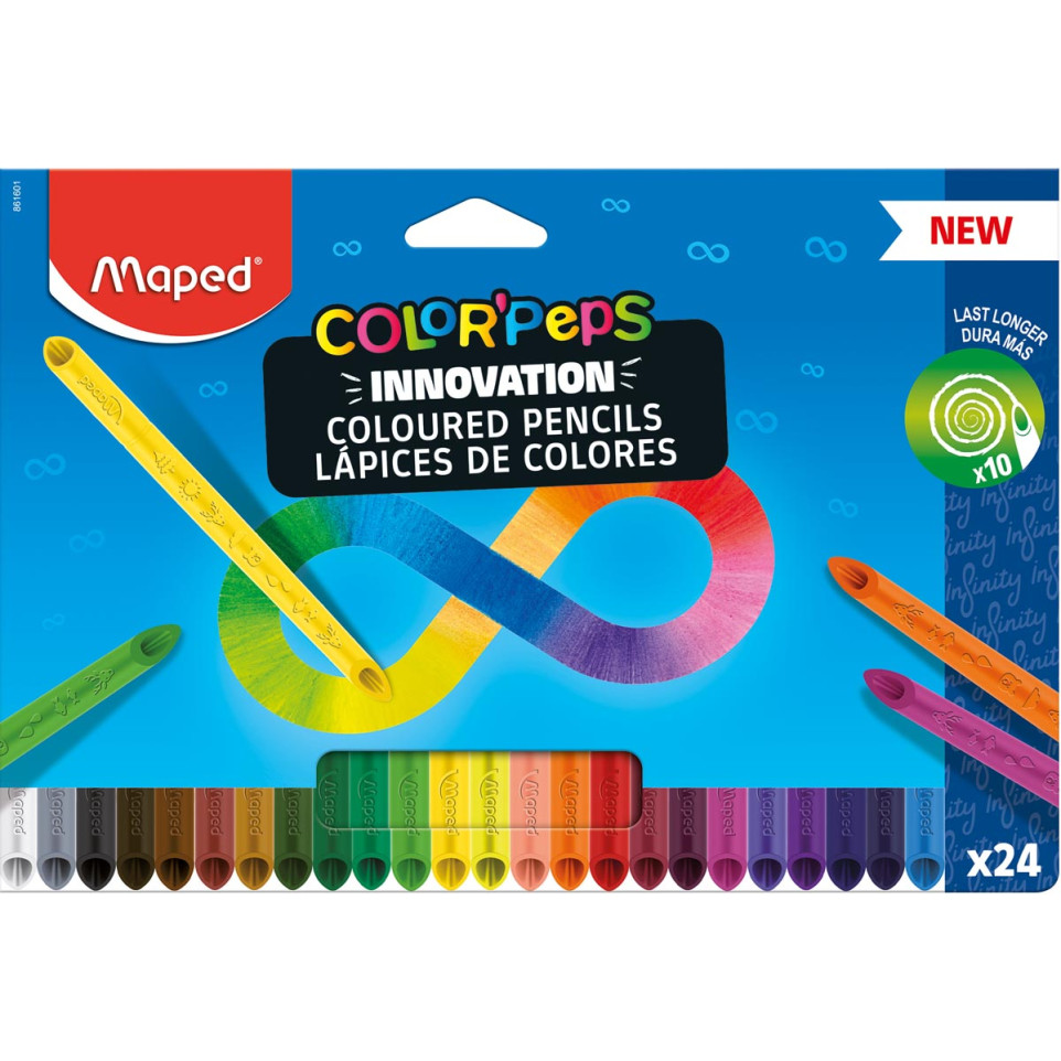 Maped Color'Peps Infinity crayon de couleur, 24 crayons