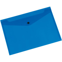 Pochette papier plastique avec bouton DELI A4 Transparent ROUGE