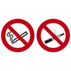 Non adhesive PP panel No smoking or vaping 30x15 cm/ Pc.