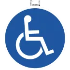 Non-slip adhesive PVC panel Reserved for the disabled 30 cm/ Pc.