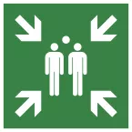 Exacompta - Non-Adhesive Assembly Point Sign - 30cm/ Pc.