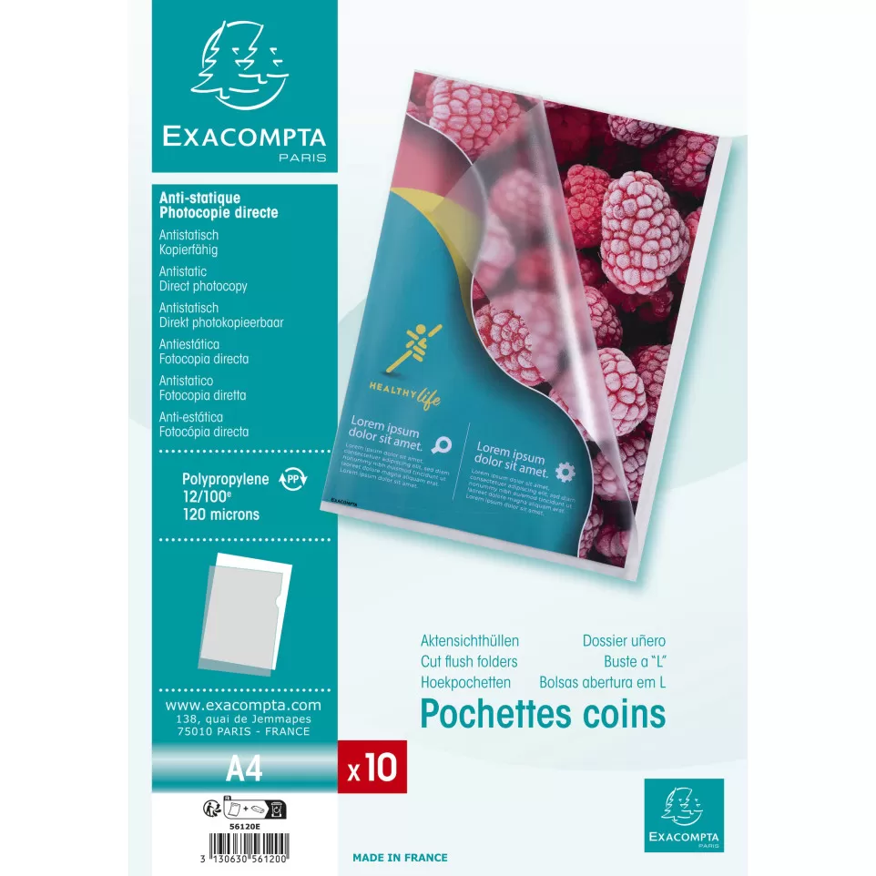 Sachet de 10 pochettes coin...