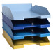 Set de 4 corbeilles-à-courrier Combo Midi Bee Blue/ Pce