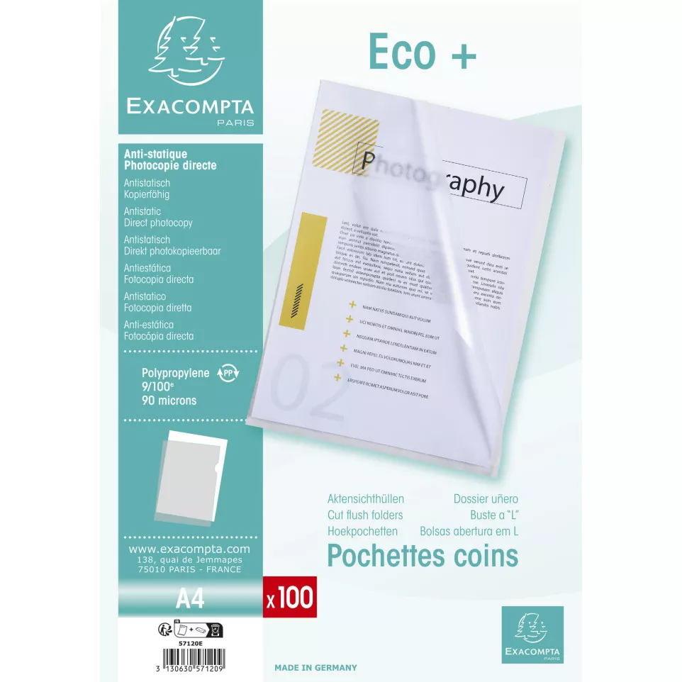 Exacompta Cut Flush Folders A4/ Pc.