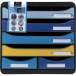 Module de classement Big Box Maxi 6 tiroirs Bee Blue/ Pce