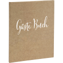 Gastenboek 140p goud- 21x19cm Duits kraft/ St.