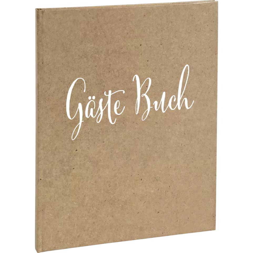 Gastenboek 140p goud- 21x19cm Duits...
