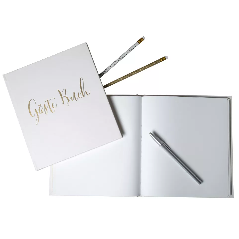 Guest book 140p gold 21x19 German...