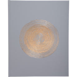 Gastenboek 100p goud- 27x22 Ellipse grijs/ St.