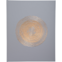Gastenboek 100p goud- 27x22 Ellipse grijs/ St.