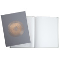 Gastenboek 100p goud- 27x22 Ellipse grijs/ St.