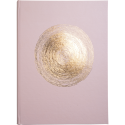 Gastenboek 100p goud- 27x22 Ellipse roze/ St.