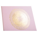 Gastenboek 100p goud- 27x22 Ellipse roze/ St.