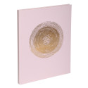 Gastenboek 100p goud- 27x22 Ellipse roze/ St.