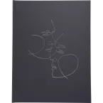 Guest book 100p silver 27x22cm Art black/ Pc.