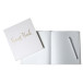 Gastenboek 140p goud- 21x19cm Engels wit/ St.