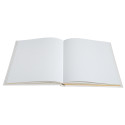 Gastenboek 140p goud- 21x19cm Engels wit/ St.