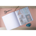 Fotoalbum 60p wit 29-x32cm Sweet blauw/ St.