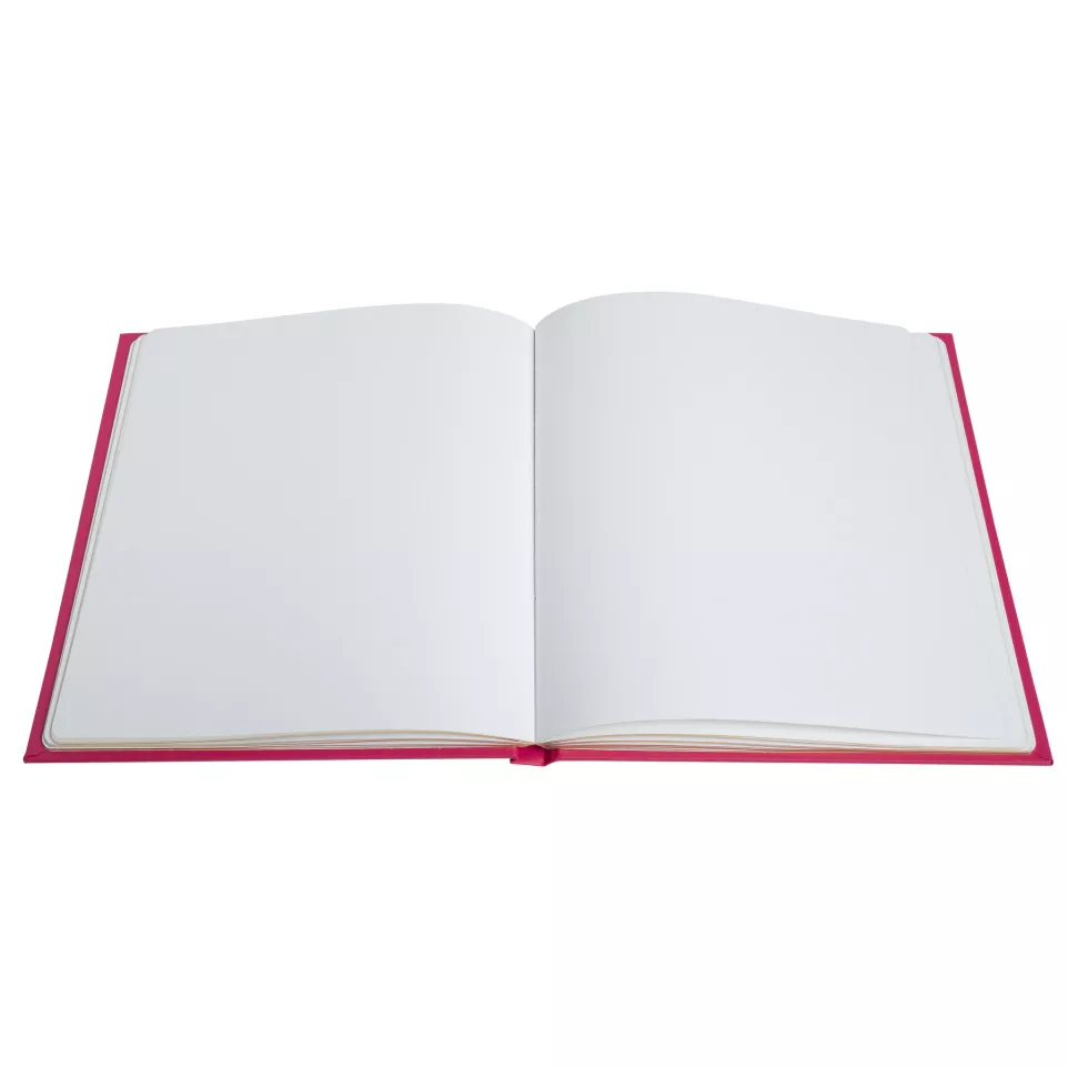 Gastenboek 140p goud- 21x19 Plum...