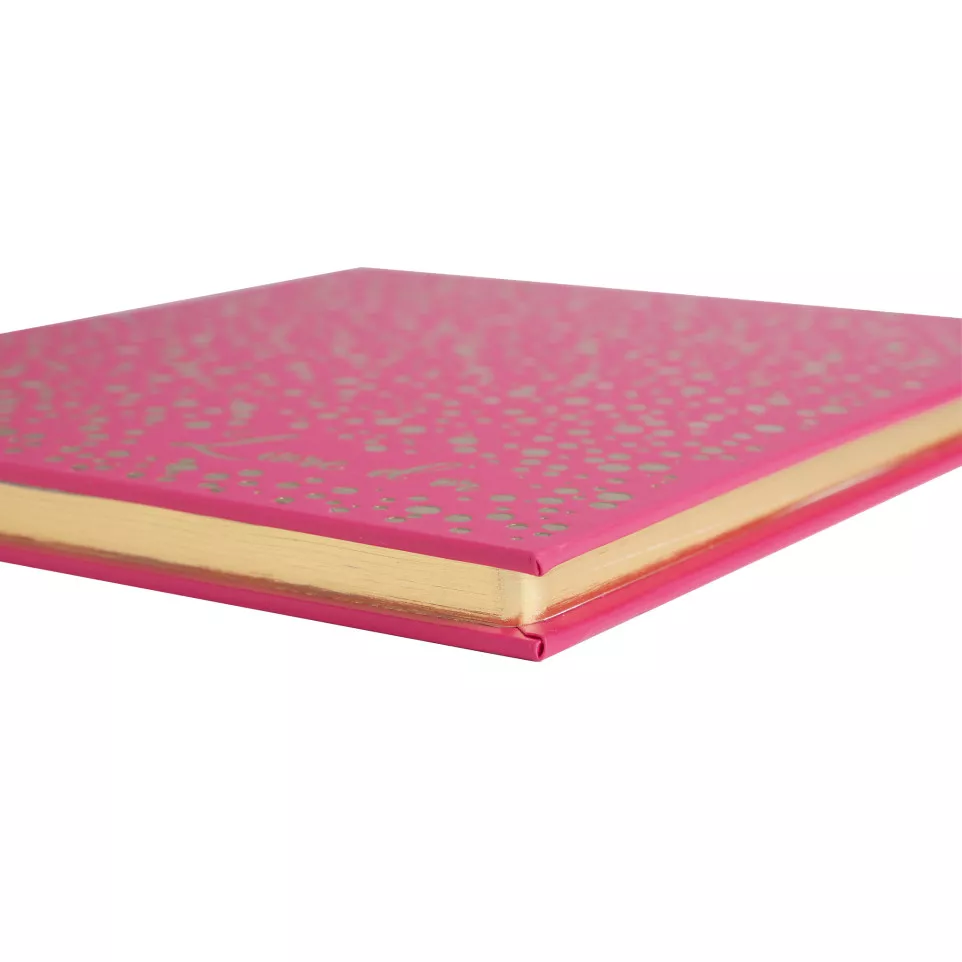 Gastenboek 140p goud- 21x19 Plum...