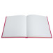 Gastenboek 140p goud- 21x19 Plum framboos/ St.