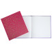 Gastenboek 140p goud- 21x19 Plum framboos/ St.