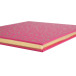Gastenboek 140p goud- 21x19 Plum framboos/ St.