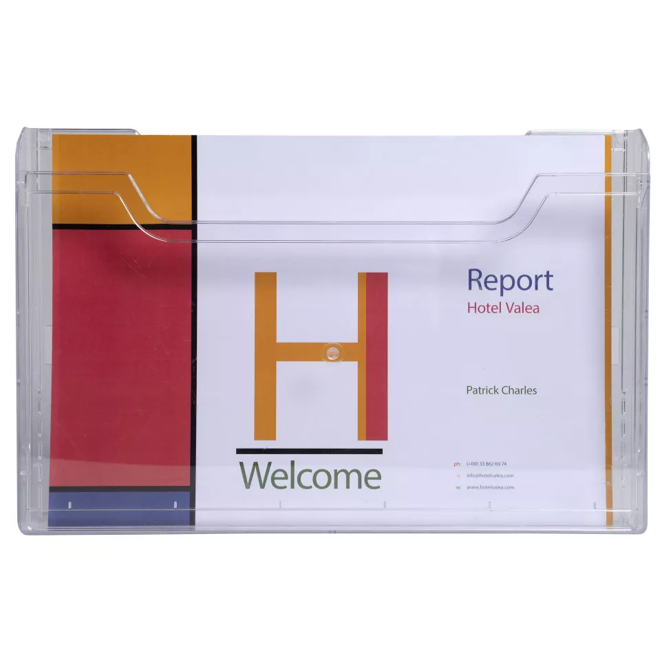 WALL-BOX A4 landscape clear/ Pc.