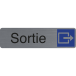 Sign adhesive aluminium effect Exit 16.5 x 4.4 cm/ Pc.