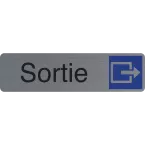 Sign adhesive aluminium effect Exit 16.5 x 4.4 cm/ Pc.