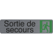 Plaque adhésive Sort-ie de secours FR/ Pce