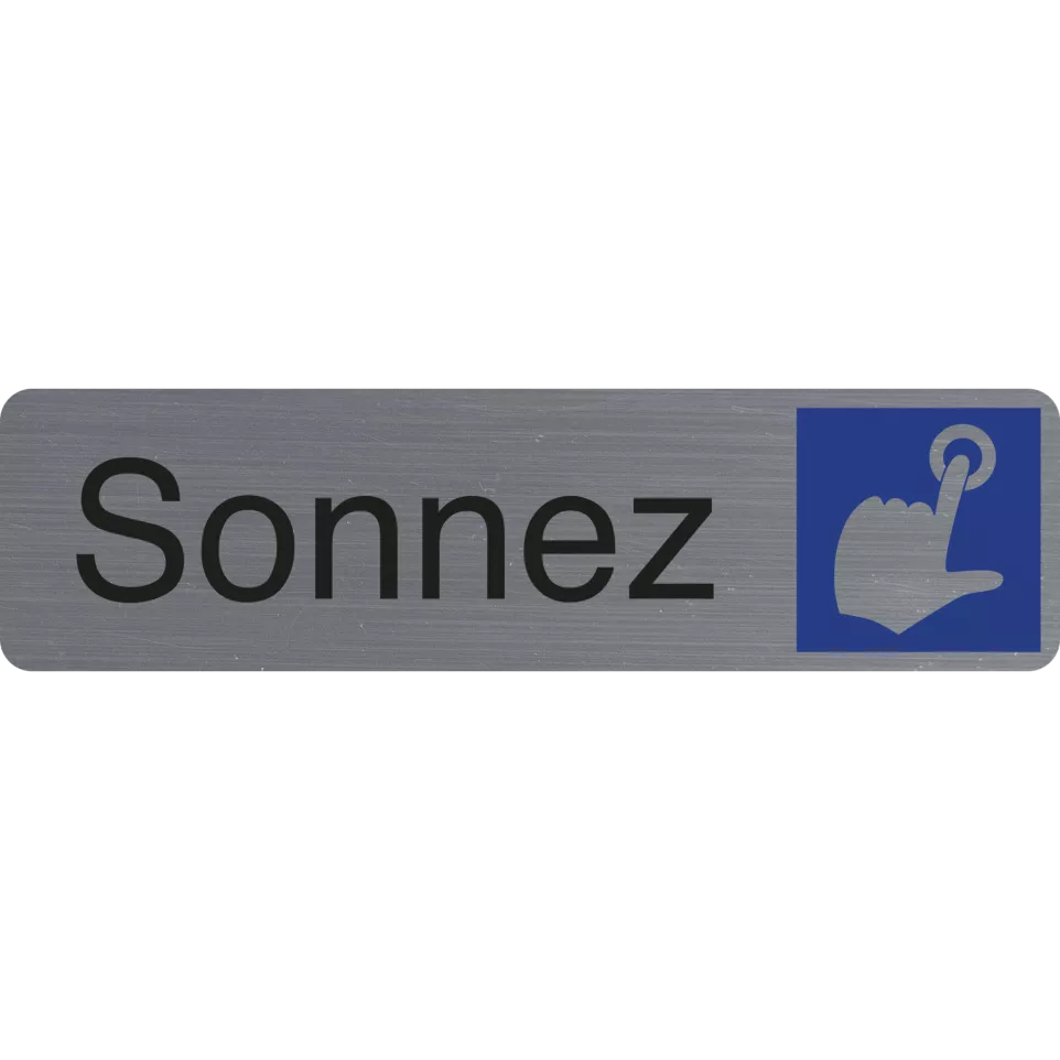 Plaque adhésive Sonnez FR-/ Pce