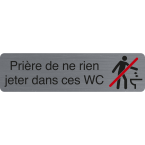 Plaque rien jeter dans ces...