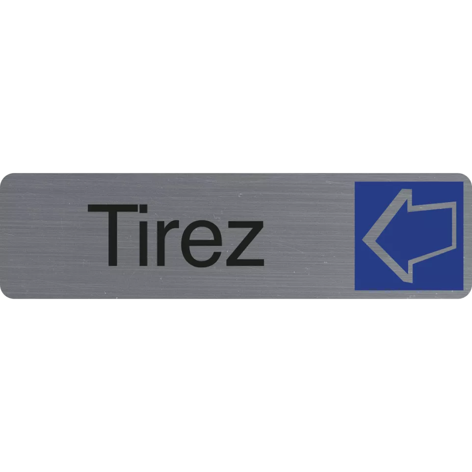 Sign adhesive aluminium effect Pull...