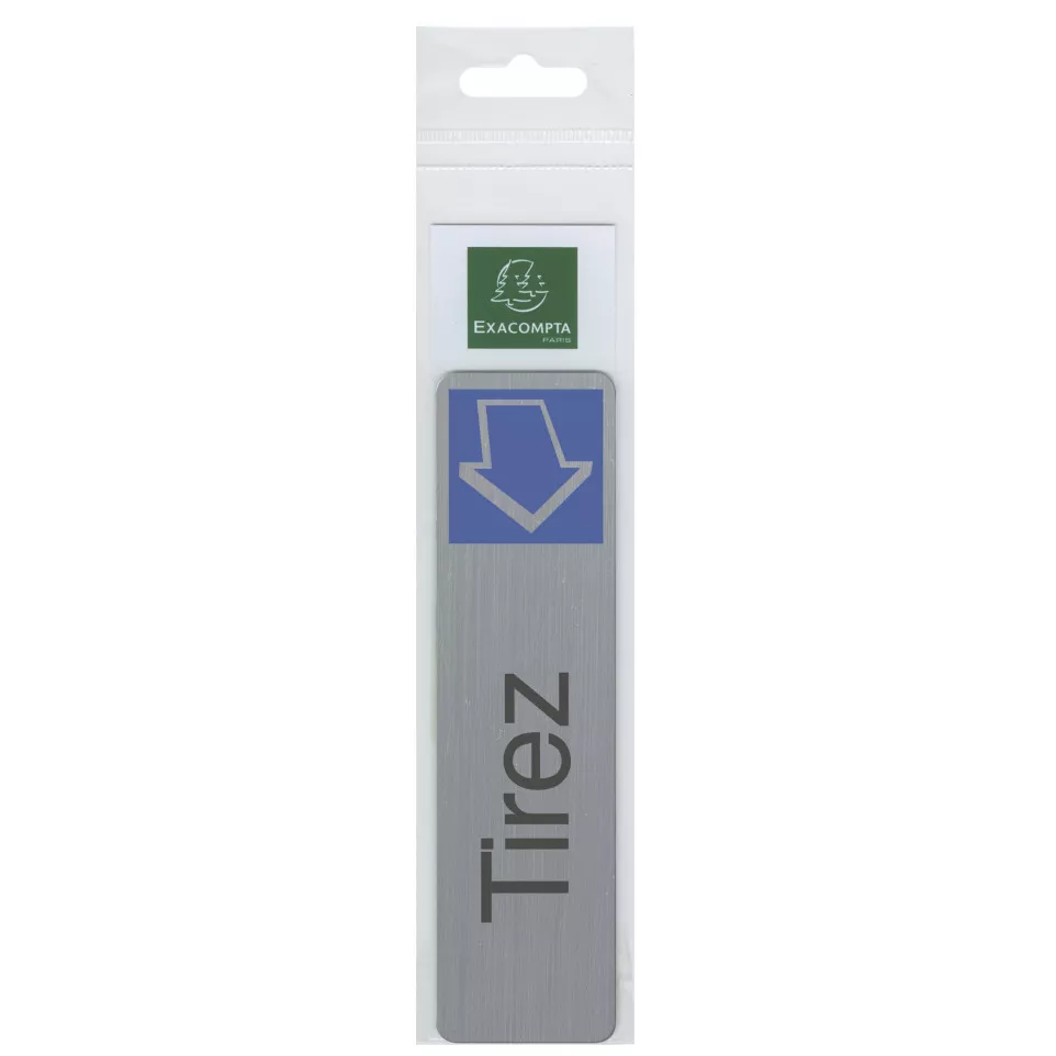 Sign adhesive aluminium effect Pull...