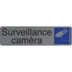 Sign adhesive aluminium effect Surveillance camera 16.5 x 4.4 cm/ Pc.
