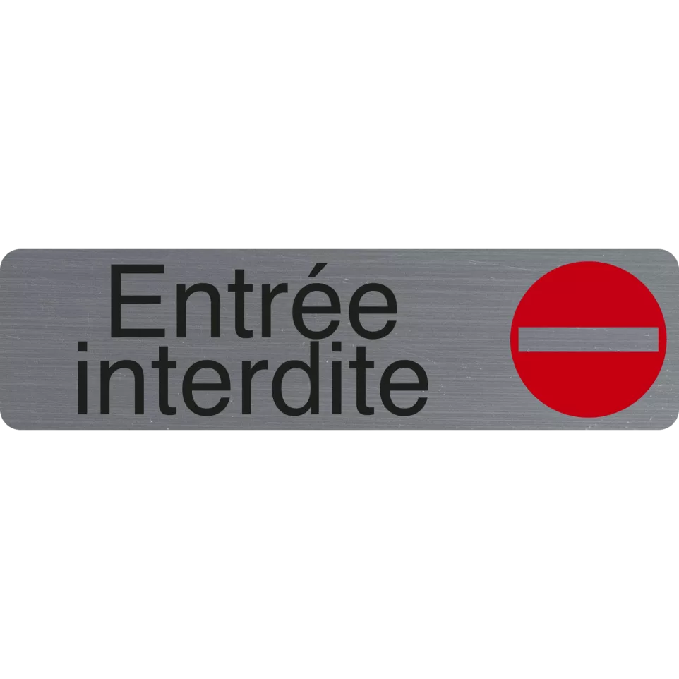Plaque adhésive Entrée interdite FR-/...