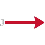 Zelfklevende vloerpi-jl rood 30x10cm Wit/ St.